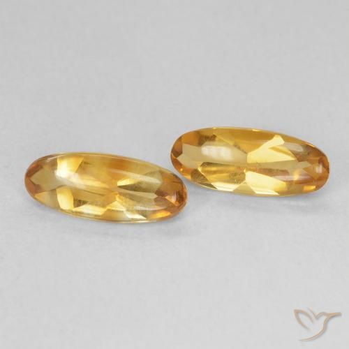1.68 ct natürliche Medium Light-Golden Citrin-Edelsteine, Oval, Transparent
