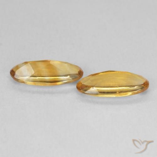 1.68 ct natürliche Medium Light-Golden Citrin-Edelsteine, Oval, Transparent