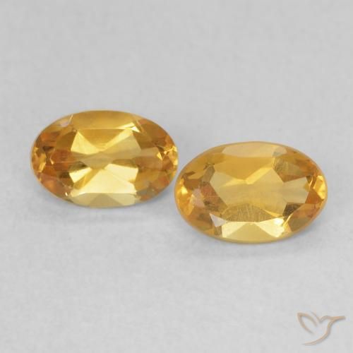0.79ctw Natürlicher Dunkelgolden Citrin, Oval, VVS-VS