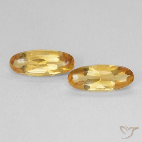 1.74ctw Natürlicher Medium Light-Golden Citrin, Oval, Transparent