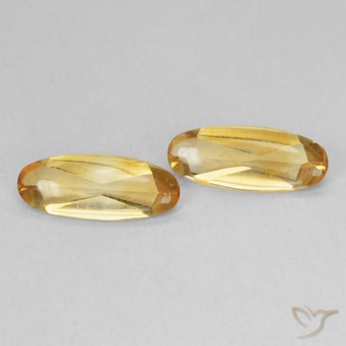 1.21 ct natürliche gold-orange Citrin-Edelsteine, Oval, Transparent