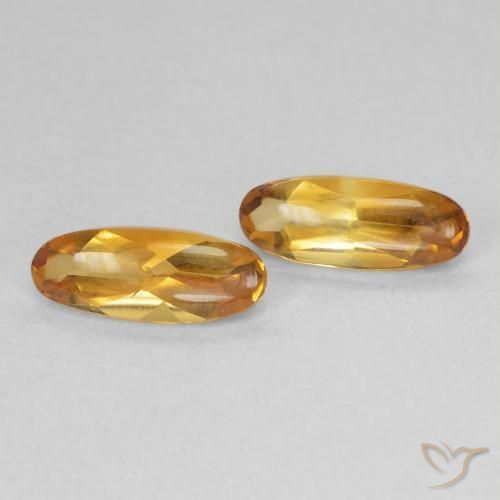 1.72 ct natürliche Medium Light-Golden Citrin-Edelsteine, Oval, Transparent