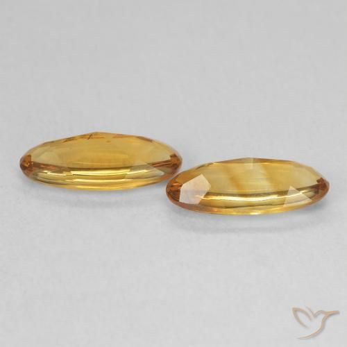 1.72 ct natürliche Medium Light-Golden Citrin-Edelsteine, Oval, Transparent