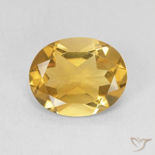 3.19ct Natürlicher Tiefes Gold Citrin, Oval, VVS-VS