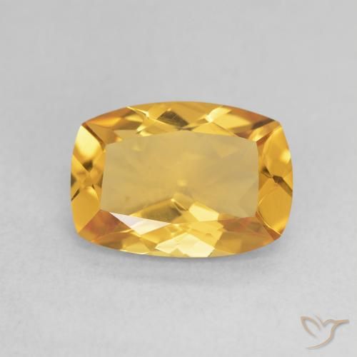 2.53ct Natürlicher Medium Light-Golden Citrin, Kissen, VVS