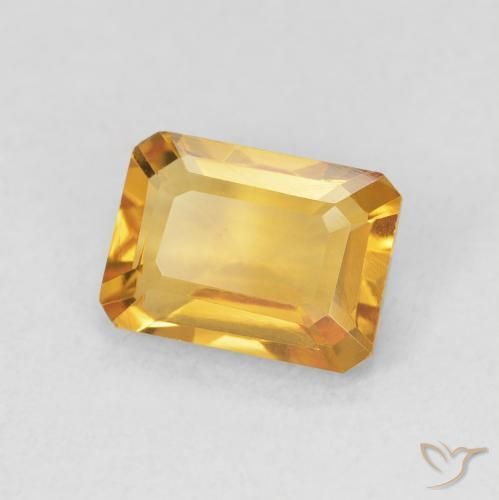 9,17 ctw natürlicher Medium Light-Golden Citrin, Oktagonschliff, VS
