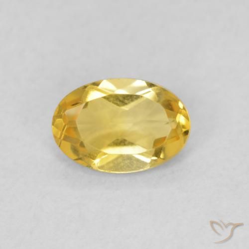 0.40ct Natürlicher gold-orange Citrin, Oval, VVS-VS