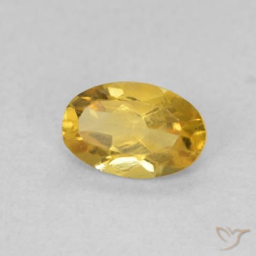 9,17 ctw natürlicher Golden Citrin, Oval, VVS-VS