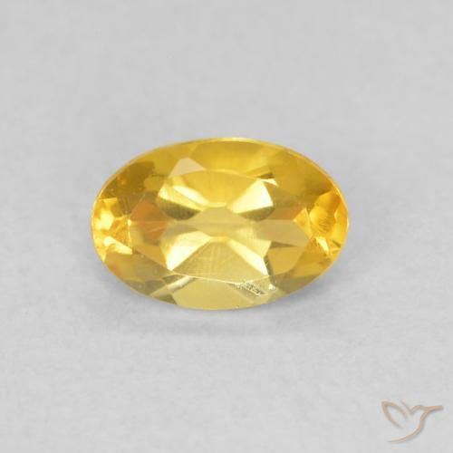 0.43ct Natürlicher gold-orange Citrin, Oval, VVS-VS