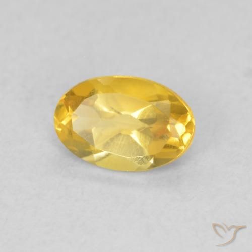 9,17 ctw natürlicher gold-orange Citrin, Oval, VVS-VS