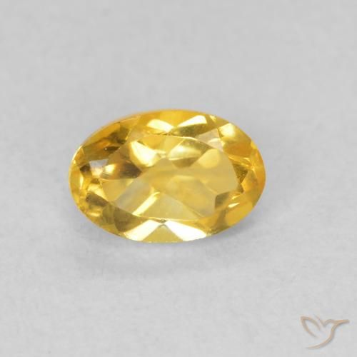 0.49ct Natürlicher Golden Citrin, Oval, VVS