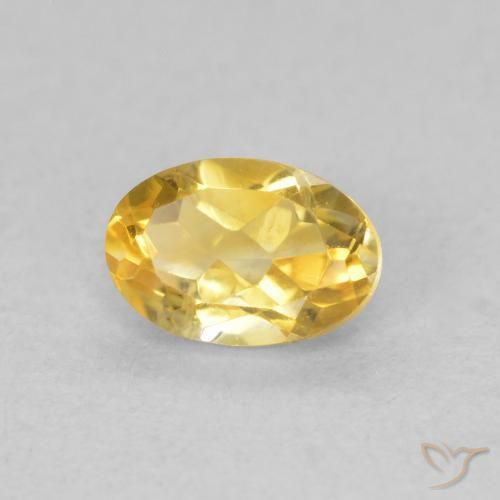 9,17 ctw natürlicher Golden Citrin, Oval, VVS-VS