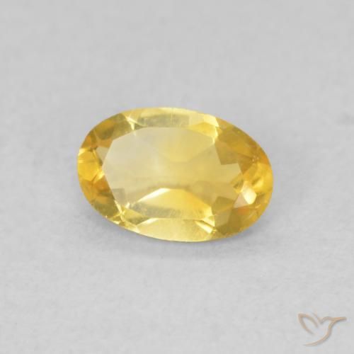 9,17 ctw natürlicher Golden Citrin, Oval, VVS-VS