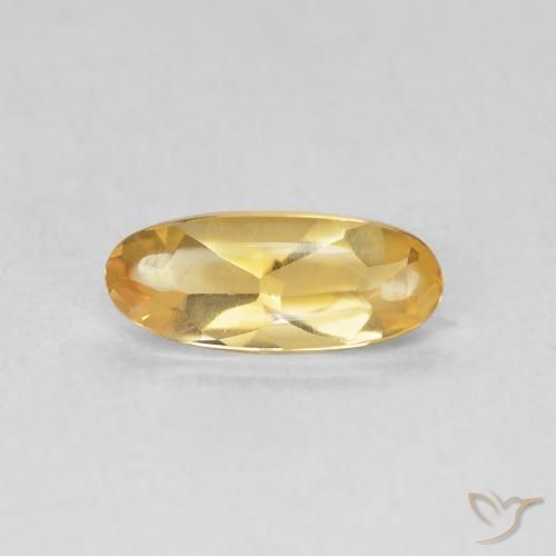 0.85ct Natürlicher Tiefes Goldorange Citrin, Oval, Transparent