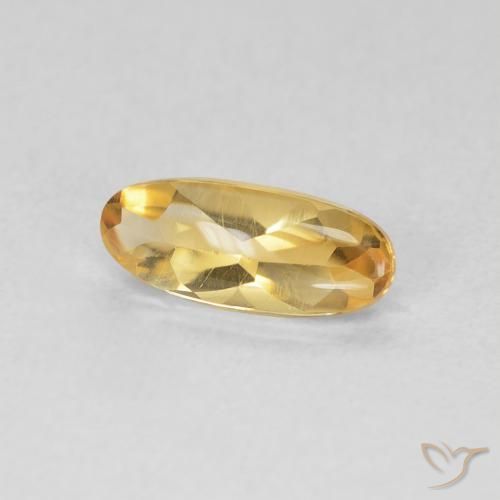 9,17 ctw natürlicher Tiefes Goldorange Citrin, Oval, Transparent