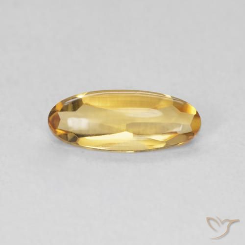 0.79ct Natürlicher Medium Light-Golden Citrin, Oval, Transparent