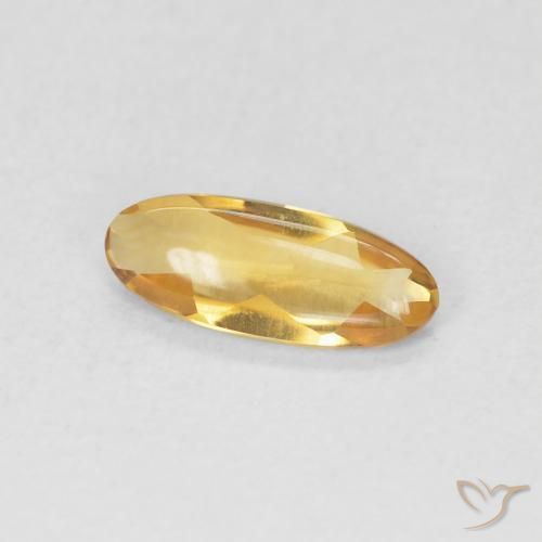 9,17 ctw natürlicher Medium Light-Golden Citrin, Oval, Transparent