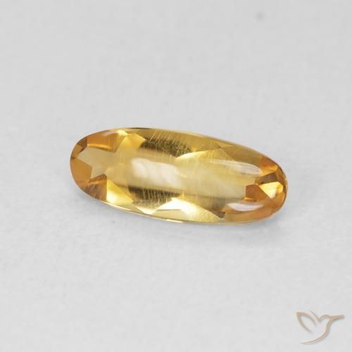 9,17 ctw natürlicher Medium Light-Golden Citrin, Oval, Transparent