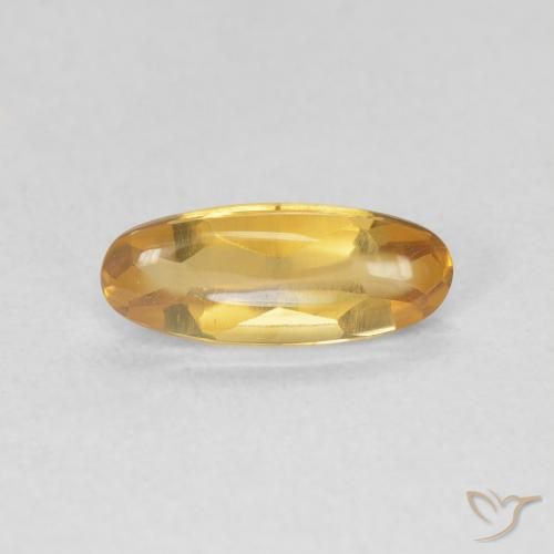 0.87ct Natürlicher Medium Light-Golden Citrin, Oval, Transparent