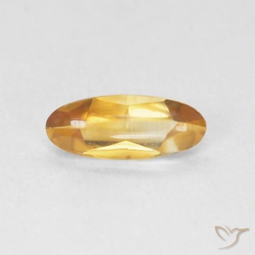 0.90ct Natürlicher gold-orange Citrin, Oval, Transparent