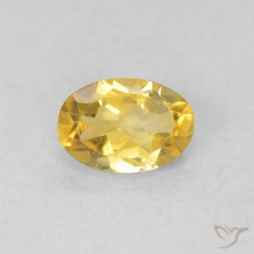 0.45ct Natürlicher Mittelgold Citrin, Oval, VVS-VS
