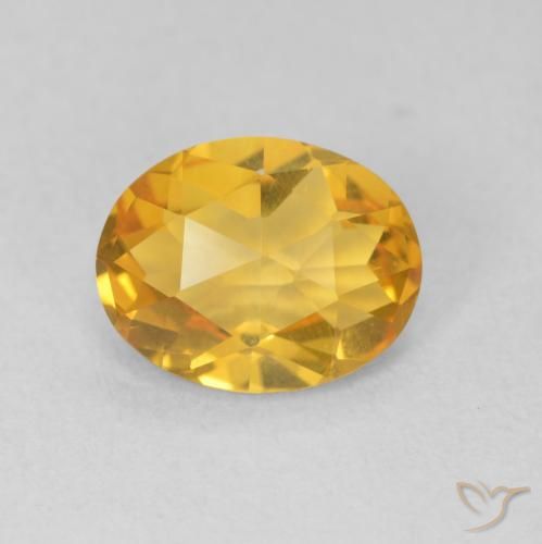 1.57ct Natürlicher Dunkelgolden Citrin, Oval, VVS-VS