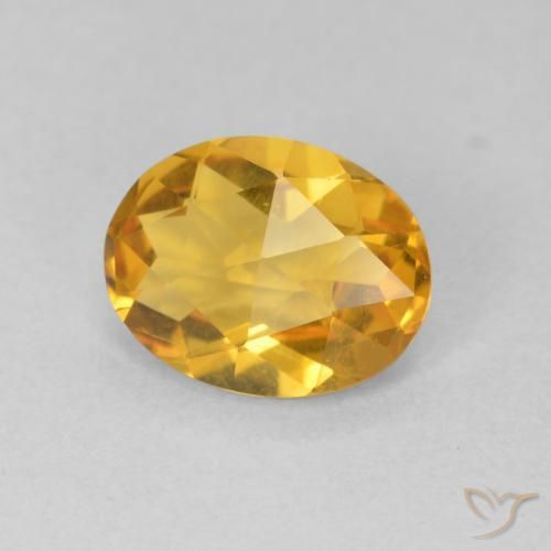 9,17 ctw natürlicher Dunkelgolden Citrin, Oval, VVS-VS