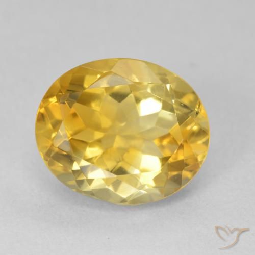 4.73ct Natürlicher gold-orange Citrin, Oval, VVS-VS