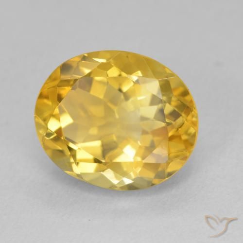 9,17 ctw natürlicher gold-orange Citrin, Oval, VVS-VS