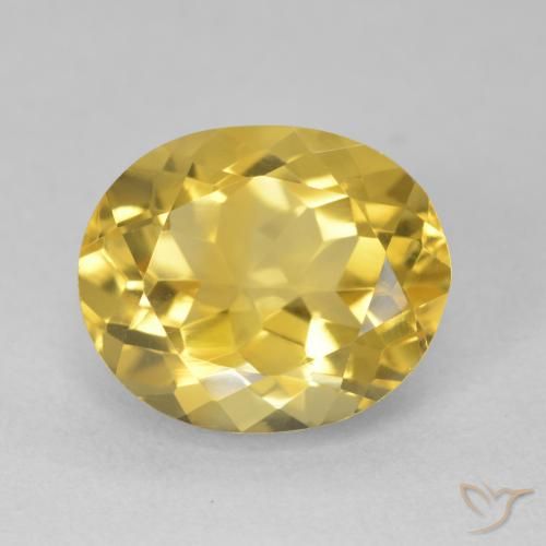 4.62ct Natürlicher Mittelgold Citrin, Oval, VVS-VS