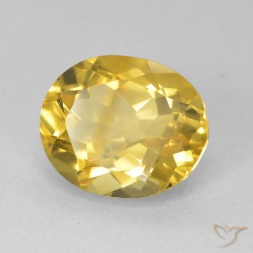 9,17 ctw natürlicher Mittelgold Citrin, Oval, VVS-VS