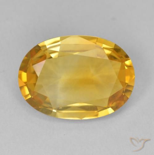 5.76ct Natürlicher Dunkelgolden Citrin, Oval, VVS