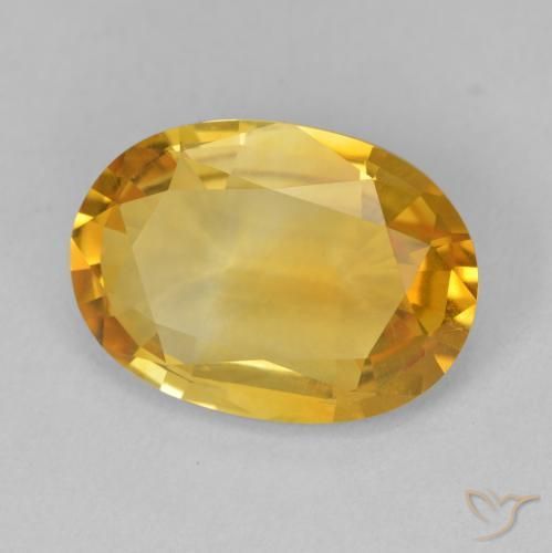 9,17 ctw natürlicher Dunkelgolden Citrin, Oval, VVS
