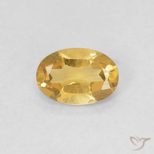 0.38ct Natürlicher Golden Citrin, Oval, VVS-VS