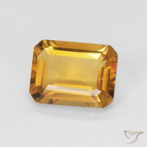 9,17 ctw natürlicher Orange-Gold Citrin, Oktagonschliff, VVS