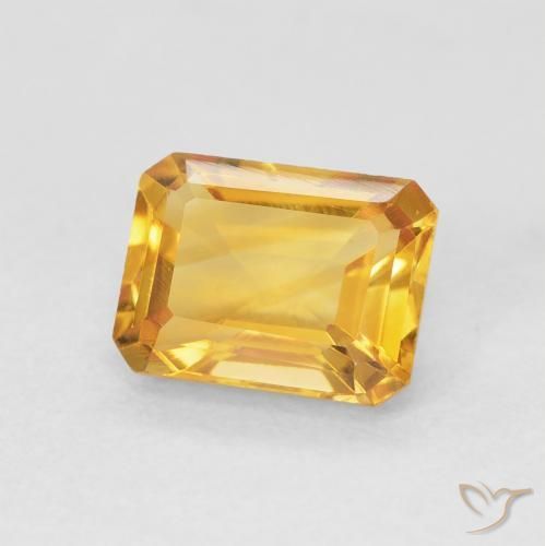 9,17 ctw natürlicher Orange-Gold Citrin, Oktagonschliff, VVS