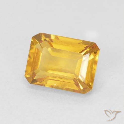 9,17 ctw natürlicher Orange-Gold Citrin, Oktagonschliff, VVS