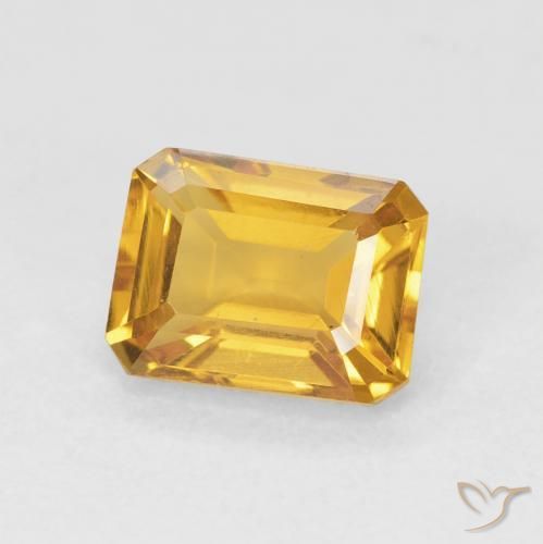 9,17 ctw natürlicher Medium Light Orange-Gold Citrin, Oktagonschliff, VVS