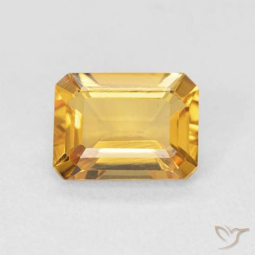 1.43ct Natürlicher Orange-Gold Citrin, Smaragdschliff, VVS
