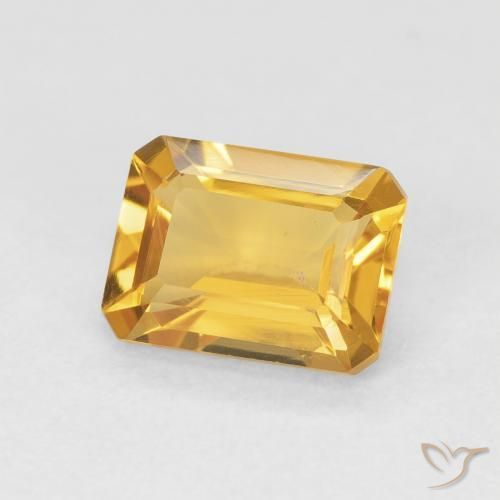 9,17 ctw natürlicher Orange-Gold Citrin, Oktagonschliff, VVS