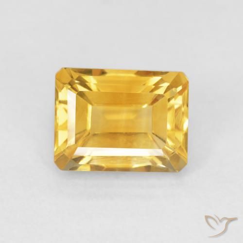 1.93ct Natürlicher Mittleres Gold Citrin, Smaragdschliff, VVS