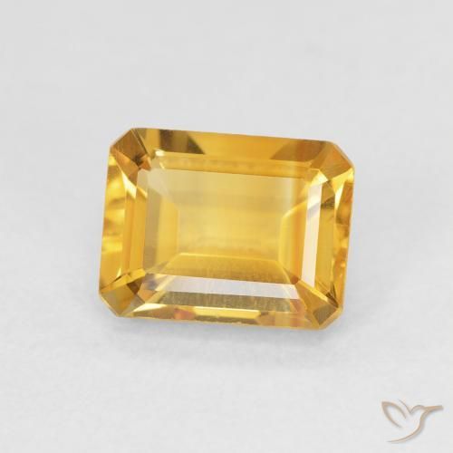 9,17 ctw natürlicher Medium Light Orange-Gold Citrin, Oktagonschliff, VVS