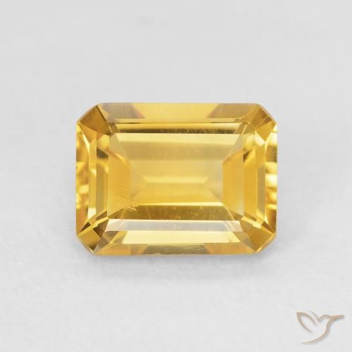 1.42ct Natürlicher Golden Citrin, Smaragdschliff, VVS
