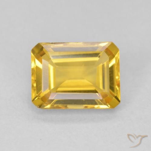 1.56ct Natürlicher Golden Citrin, Smaragdschliff, VVS-VS