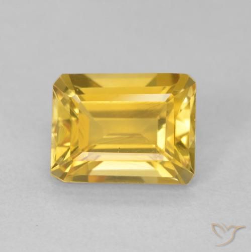 1.65ct Natürlicher Golden Citrin, Smaragdschliff, VVS-VS