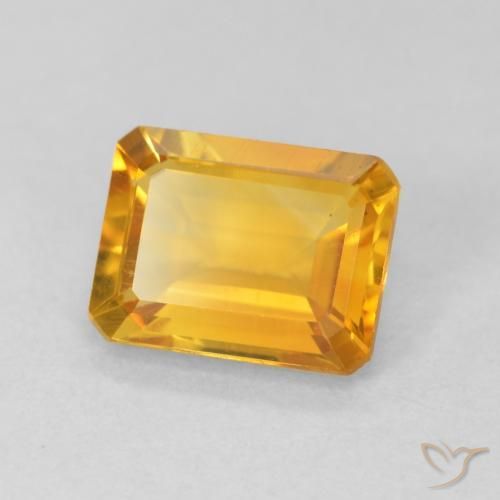 9,17 ctw natürlicher gold-orange Citrin, Oktagonschliff, VVS-VS
