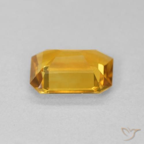 9,17 ctw natürlicher Medium Light Orange-Gold Citrin, Oktagonschliff, VVS-VS