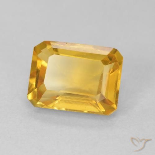9,17 ctw natürlicher Medium Light Orange-Gold Citrin, Oktagonschliff, VVS-VS