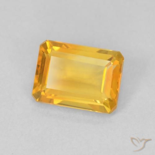 9,17 ctw natürlicher Medium Light Orange-Gold Citrin, Oktagonschliff, VVS-VS