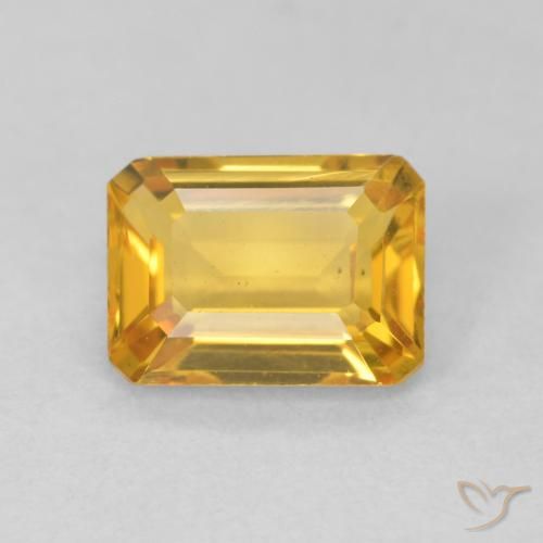 1.43ct Natürlicher Orange-Gold Citrin, Smaragdschliff, VVS-VS